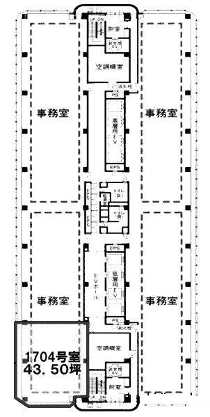 横浜STビル1704 間取り図