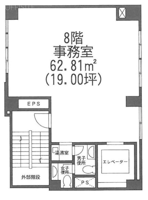 ハニー堀留ビル8F 間取り図