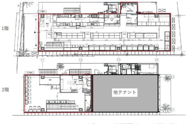 ESCALIER五番町(エスカリエ五番町)1F～2F 間取り図