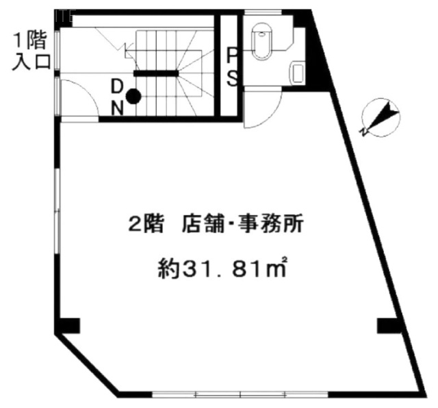 ホワイトゲーブル南ビル2F 間取り図