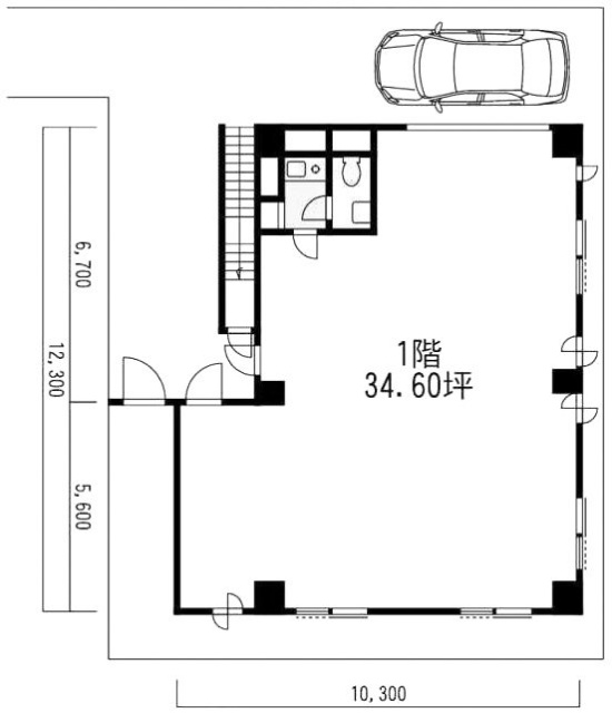 エルヴェ内堀1F 間取り図