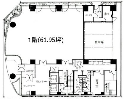 大森本田ビル1F 間取り図