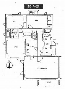 シルエット大山町ビル1F 間取り図