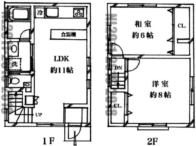 斉藤邸1F～2F 間取り図