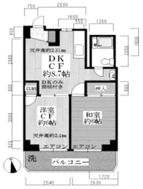 中州リバーサイドマンション602 間取り図