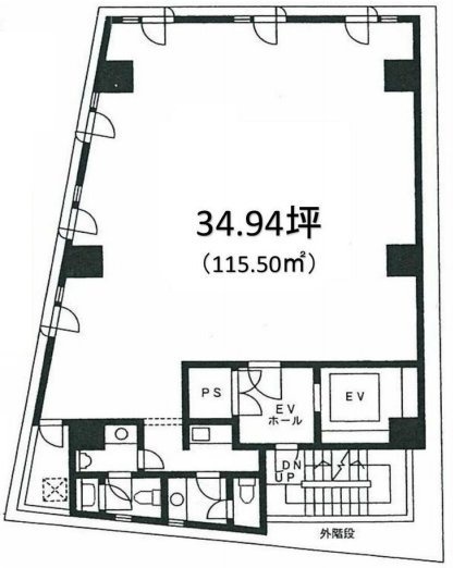 日光ビル5F 間取り図