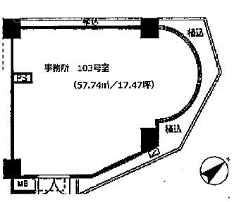 ユニーブル島津山103 間取り図