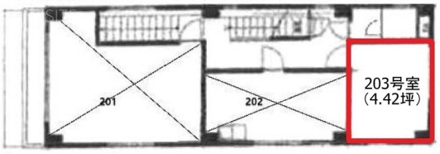 HUB神田三崎町ビル203 間取り図