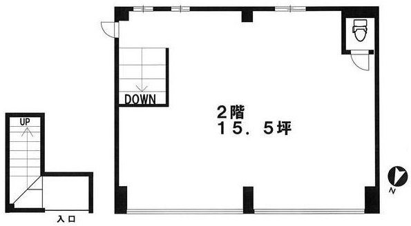 立会川駅前店舗ビル2F 間取り図