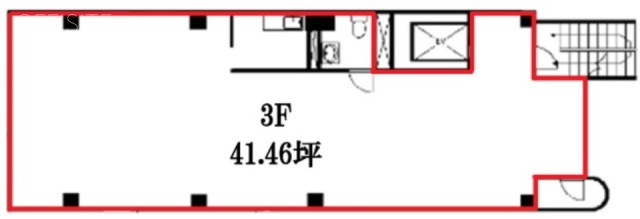 平塚トーセイビルⅡ(旧石黒ビル)ビル3F 間取り図