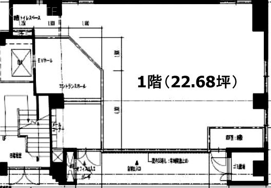 酔心興栄(すいしんこうえい)ビル1F 間取り図