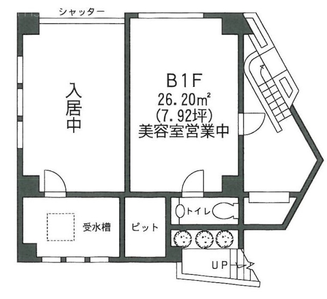 ローゼ青山ビルB1F 間取り図