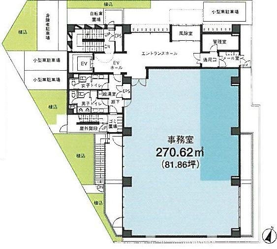 渋谷TSKビル1F 間取り図