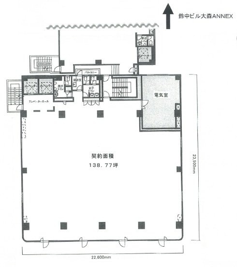 鈴中ビル大森6F 間取り図