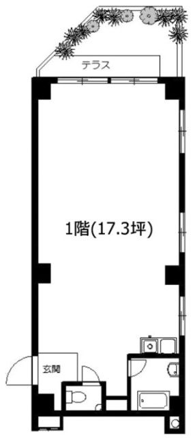 秀和神宮レジデンス1F 間取り図