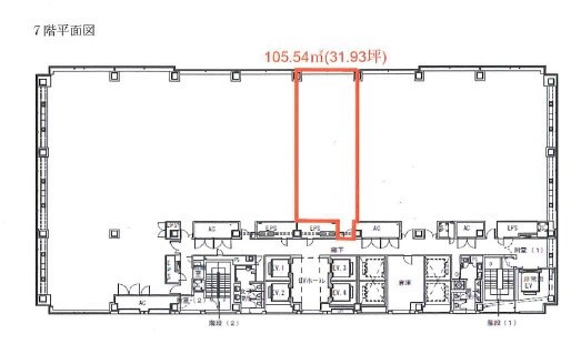 晴海アイランドトリトンスクエアオフィスタワーW棟7F 間取り図