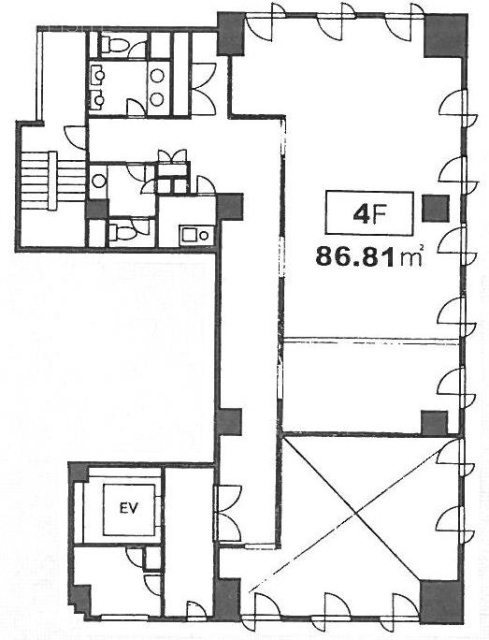 新富センタービル4F 間取り図