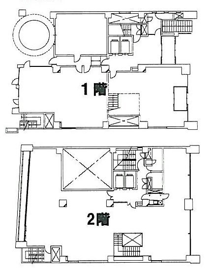 銀座セントラルビル1F～2F 間取り図