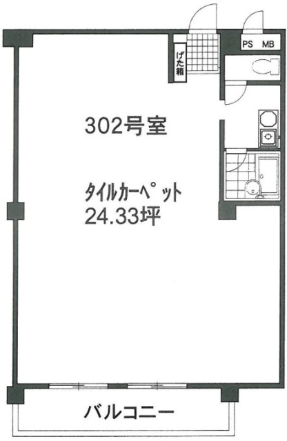 エクセルコート新宿302 間取り図