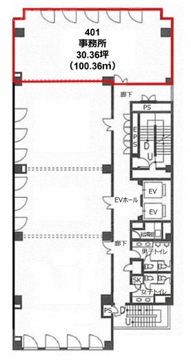 八王子SIAビル401 間取り図