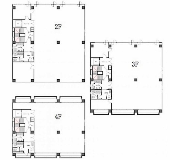 相生ビル2F～4F 間取り図