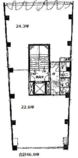 洛陽ビル4F 間取り図