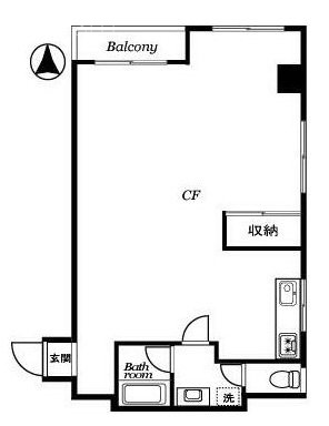 成子坂ハイツ302 間取り図