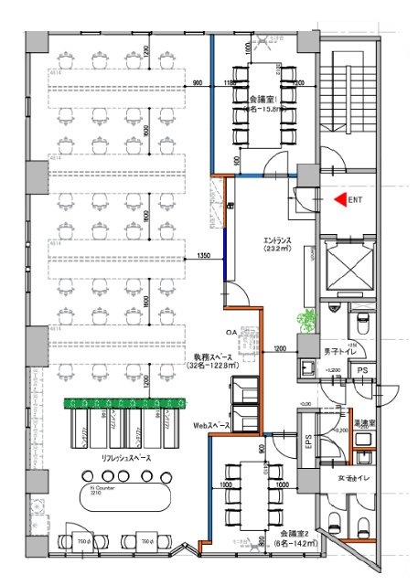 (仮)リードシー西五反田ビル4F 間取り図