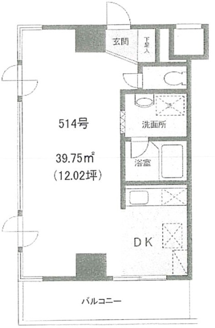 関内フレックスビル514 間取り図