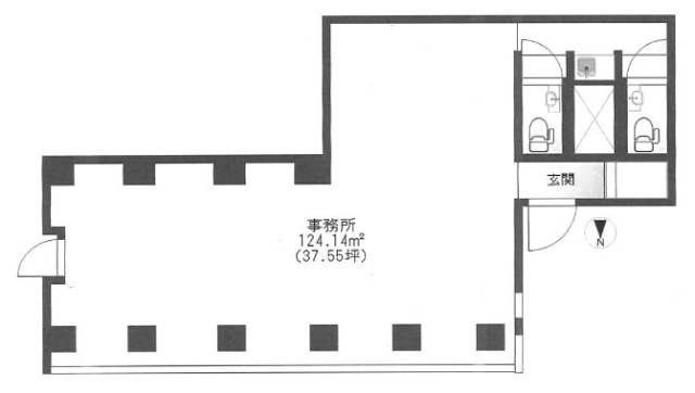 東西ビル東上野1F 間取り図