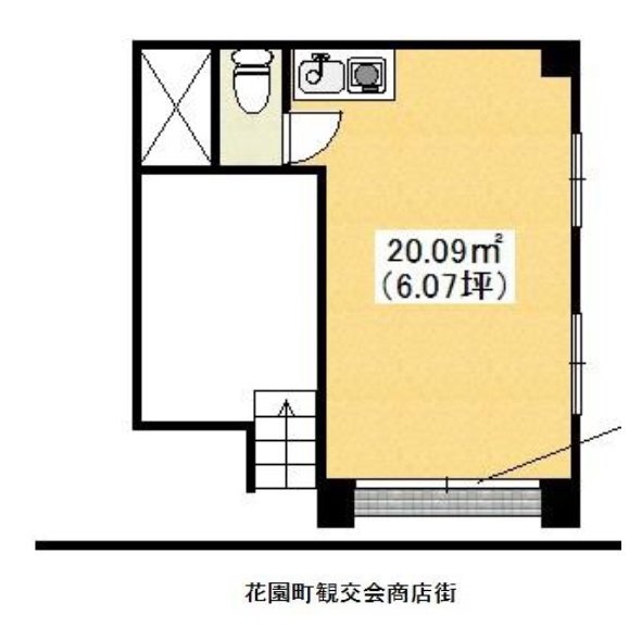 富士見ハウス御苑ビル1F 間取り図
