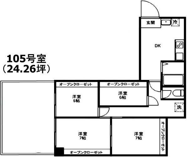 西荻セントラルマンション105 間取り図