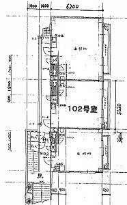 原宿木多マンション102 間取り図