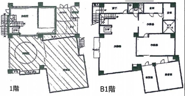 サンティーエ三筋ビルB1F～1F 間取り図