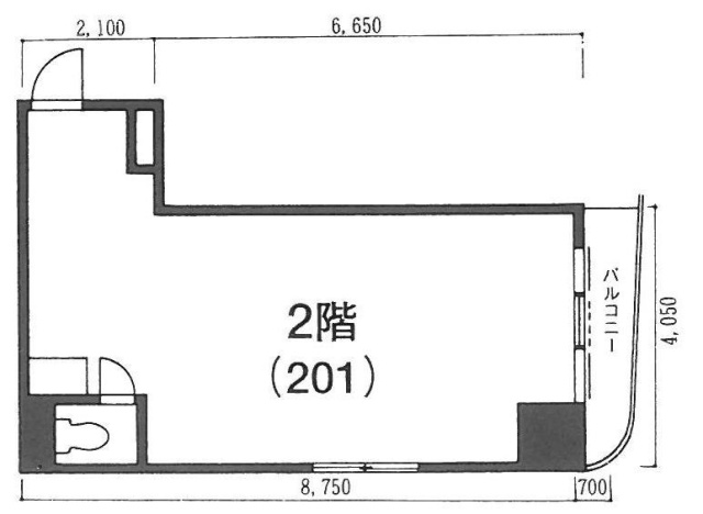サニープラザ新宿御苑201 間取り図