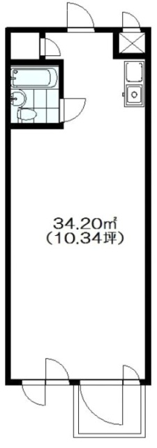 千駄ヶ谷シルクハイツビル407 間取り図