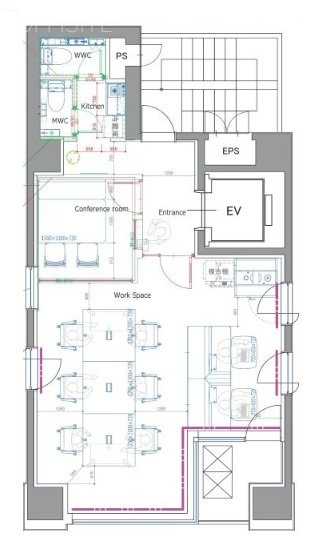 Biz Feel 浜松町(旧 浜松町パークビル)6F 間取り図