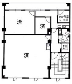 渡東ANNEXⅡビル503 間取り図
