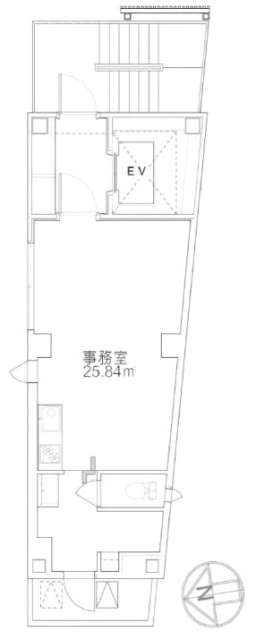 麻布十番舘ビル3F 間取り図