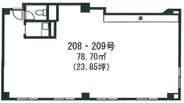 新宿Qフラットビル208・209 間取り図