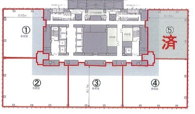 グラントウキョウサウスタワー17F 間取り図