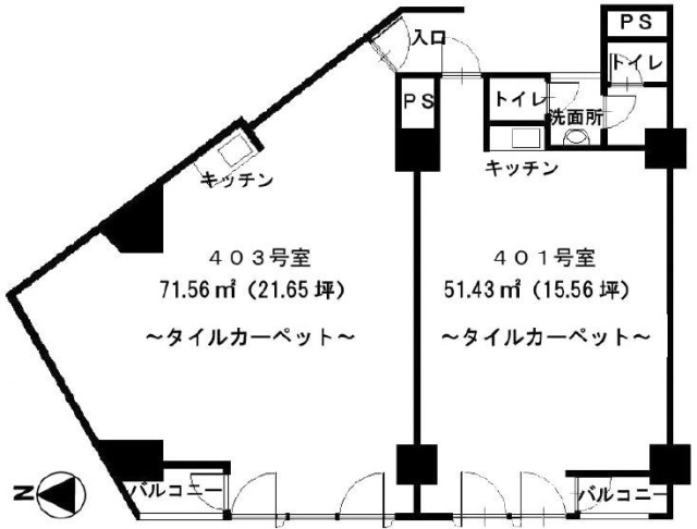 セントヒルズ池袋401 間取り図