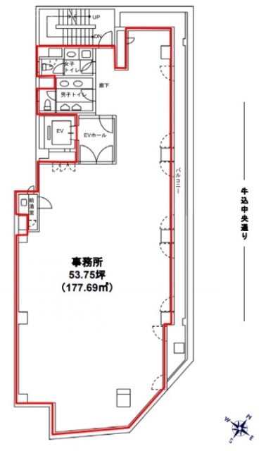 エアマンズビル市ヶ谷6F 間取り図