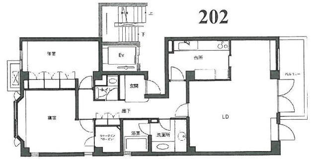 H&K赤坂レジデンス201 間取り図