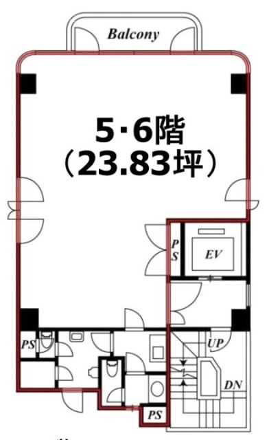 麻布マルカビル6F 間取り図