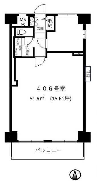 シティハウスノヴァ406 間取り図