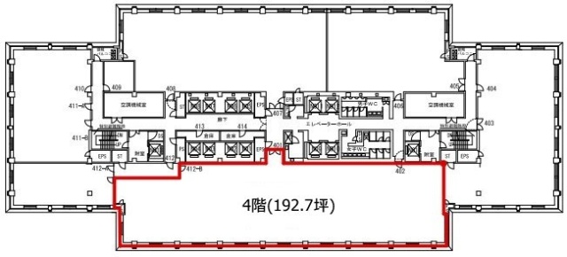 丸の内郵船ビル4F 間取り図