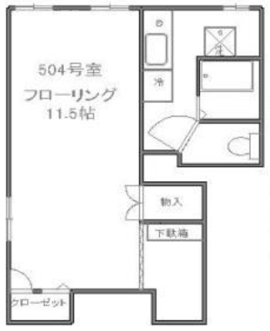 東京セントラル代々木504 間取り図