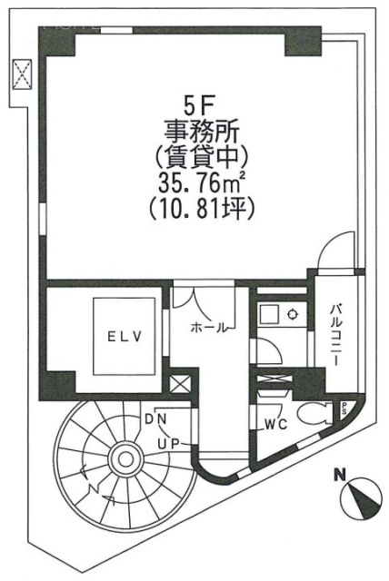 クレスト御苑ビル5F 間取り図