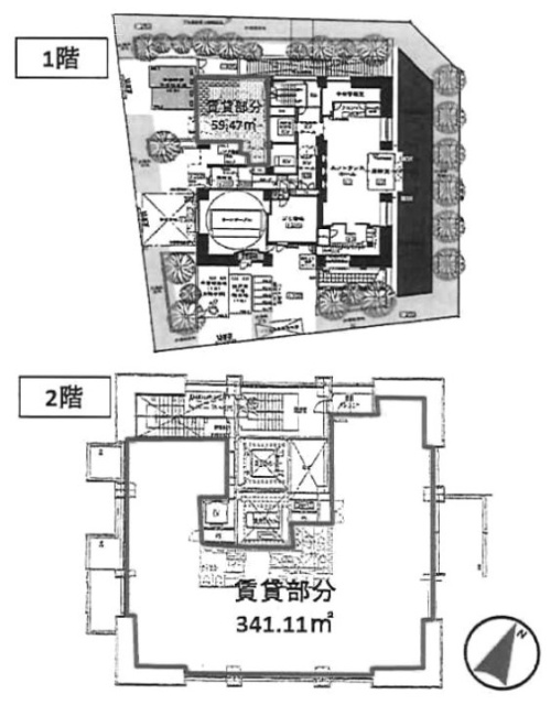 シティタワー九段下1F～2F 間取り図